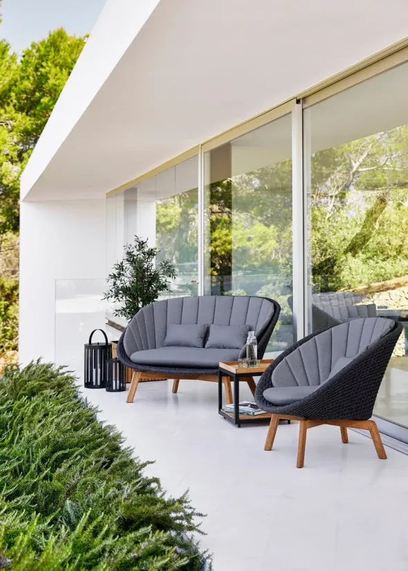Peacock 2-pers. Sofa, Soft Rope fra Cane-line