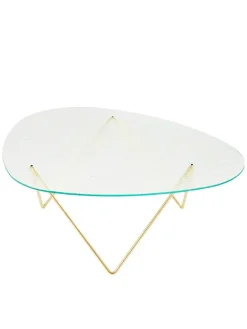 Pedrera Coffee Table, Transparent Structured Glass fra GUBI