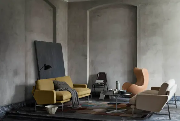 Piet Hein A222 Sofabord, Ø75 cm fra Fritz Hansen