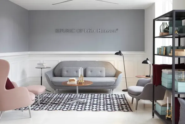 Piet Hein A222 Sofabord, Ø75 cm fra Fritz Hansen