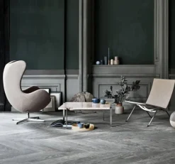 PK61 Sofabord, beige marmor af Poul Kjærholm