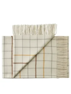 Quito Plaid, honey white fra Silkeborg Uldspinderi