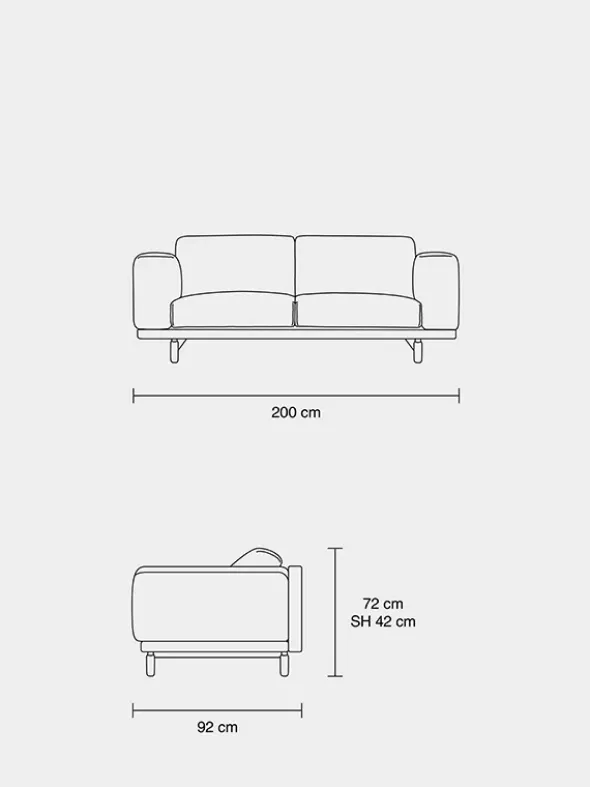 Rest 2 pers. sofa fra Muuto