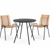 RHF Terrace cafésæt i teak/sort med 2 stole og 1 bord fra &Tradition