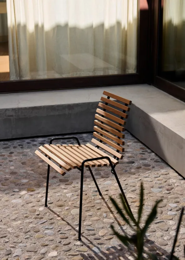 RHF Terrace cafésæt i teak/sort med 2 stole og 1 bord fra &Tradition