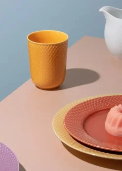 Rhombe krus, gul fra Lyngby Porcelæn