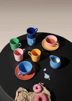 Rhombe krus m. hank, gul fra Lyngby Porcelæn