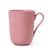 Rhombe krus m. hank, rosa fra Lyngby Porcelæn