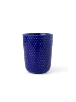 Rhombe krus, mørk blå fra Lyngby Porcelæn