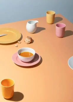Rhombe krus, rosa fra Lyngby Porcelæn
