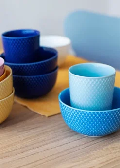Rhombe krus, turkis fra Lyngby Porcelæn