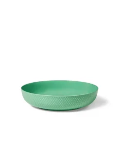 Rhombe serveringsskål, grøn fra Lyngby Porcelæn
