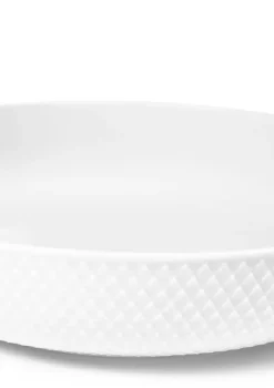 Rhombe serveringsskål, hvid fra Lyngby Porcelæn