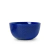 Rhombe skål, mørk blå Ø22 cm fra Lyngby Porcelæn