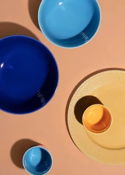 Rhombe skål, mørk blå Ø22 cm fra Lyngby Porcelæn