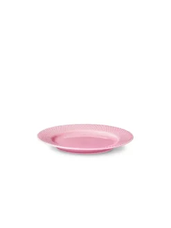 Rhombe tallerken, rosa Ø21 cm fra Lyngby Porcelæn