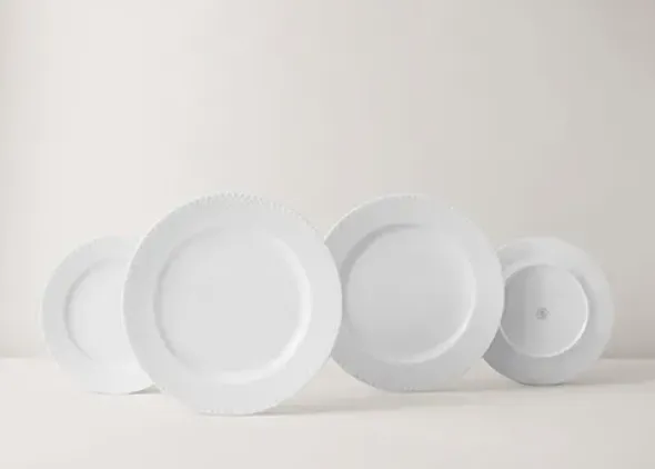 Rhombe tallerkner fra Lyngby Porcelæn