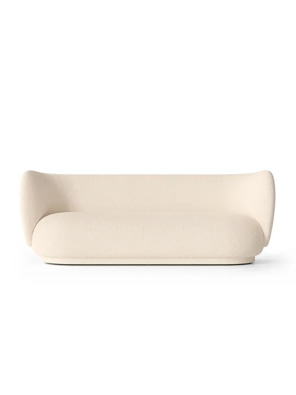 Rico Sofa 3 Bouclé, off-white fra Ferm Living