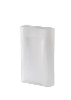 Ridge Vase, white frosted glass fra Muuto