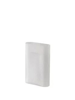 Ridge Vase, white frosted glass fra Muuto