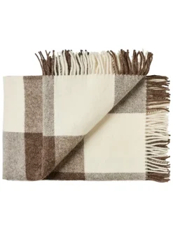 Ærø Plaid, dark brown fra Silkeborg Uldspinderi