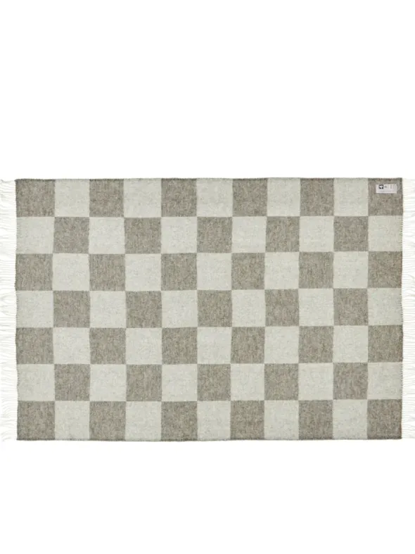 Ærø Plaid, soft nordic grey fra Silkeborg Uldspinderi
