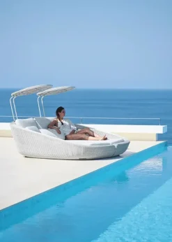 Savannah Daybed, venstre i hvid/grå fra Cane-line