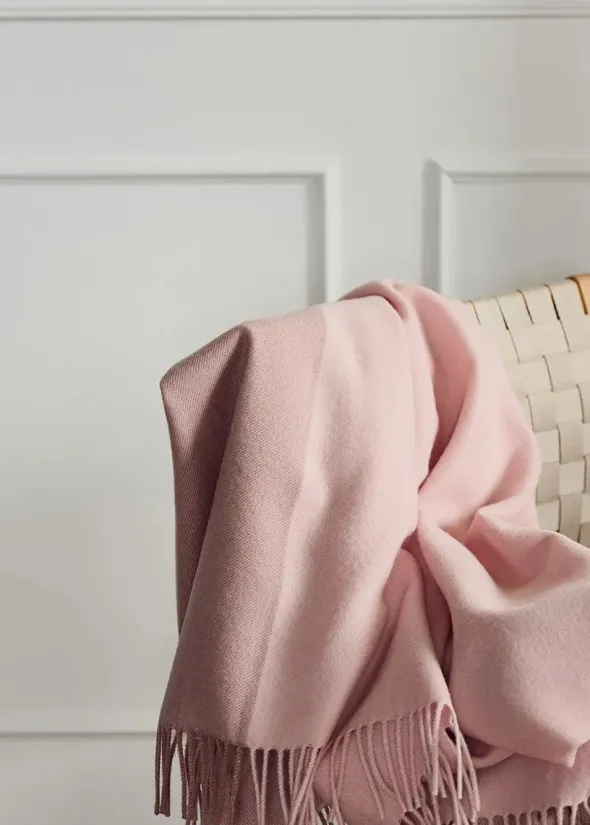 Secret Plaid, blush/rosa fra Silkeborg Uldspinderi