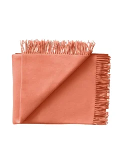 Secret Plaid, coral/amber fra Silkeborg Uldspinderi