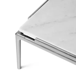 Sett LN13 Sofabord, bianco carrara marble / dark chrome fra &Tradition