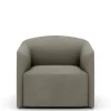 Shore Lounge Chair Extended Base, dark taupe fra New Works