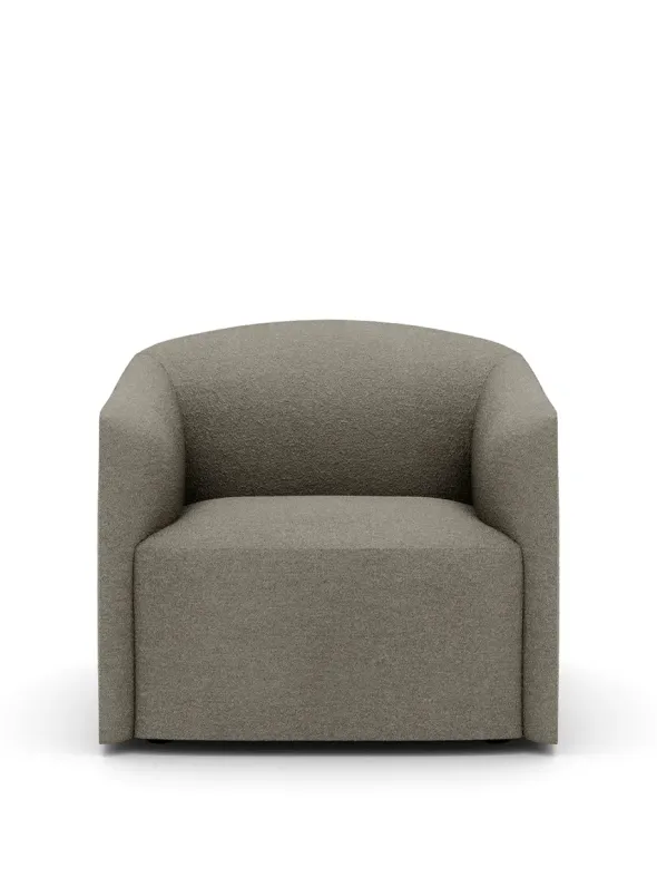 Shore Lounge Chair Extended Base, dark taupe fra New Works