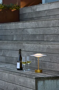 Sinus 22 Portable bordlampe, messing af Piet Hein