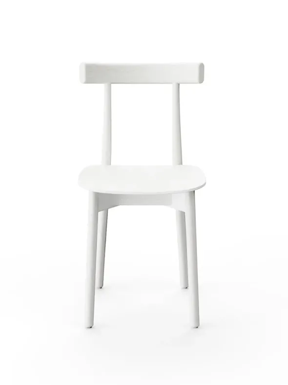 Skinny wooden chair, ash/white fra Nine