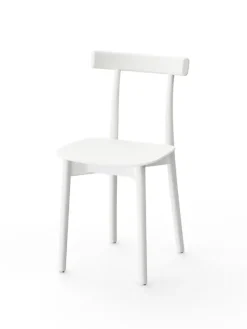 Skinny wooden chair, ash/white fra Nine