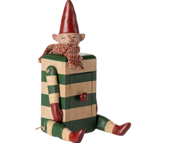 Skuffenisse – Elf with Drawer, grøn fra Maileg