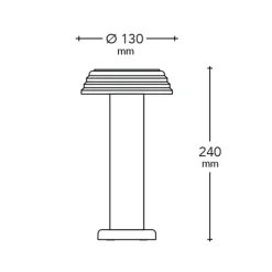 Sowden Light Portable Lamp PL1, black/white