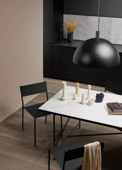 Spisebord 185, hvid marmor fra HANDVÄRK