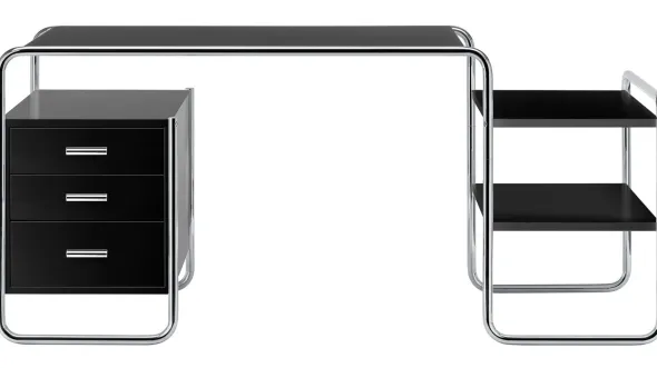S 285 skrivebord, krom fra Thonet