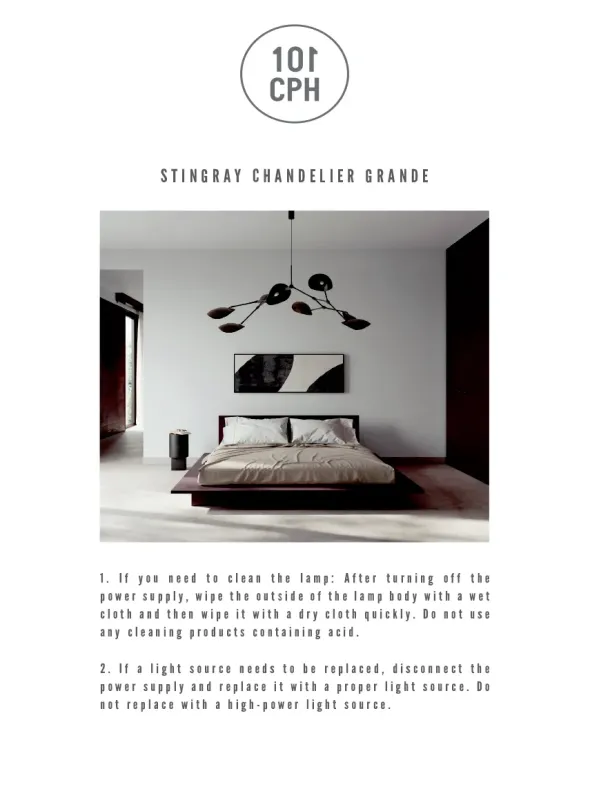 Stingray Chandelier, grande fra 101 Copenhagen