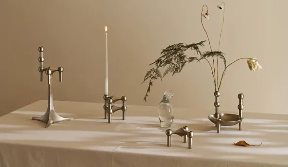 STOFF Nagel Vase, børstet krom fra STOFF Nagel