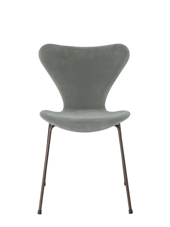 3107 Stol, fuldpolstret velour af Arne Jacobsen