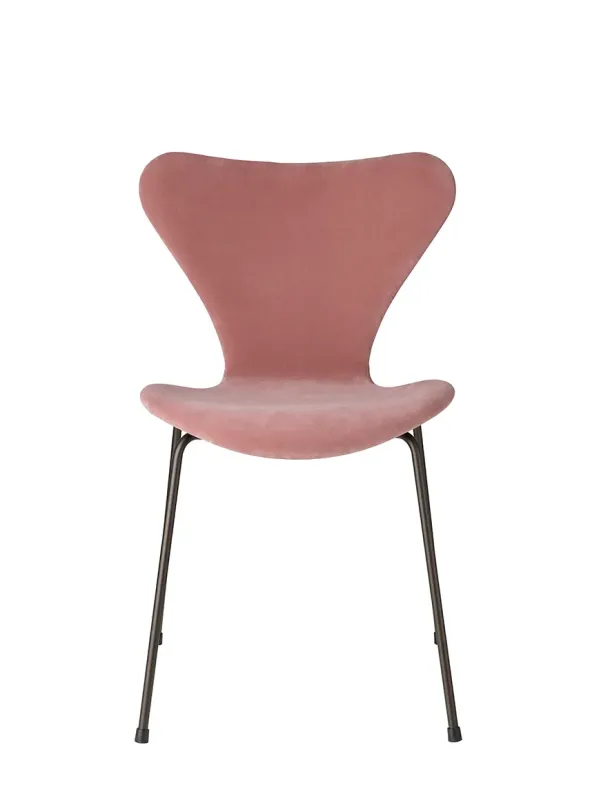 3107 Stol, fuldpolstret velour af Arne Jacobsen