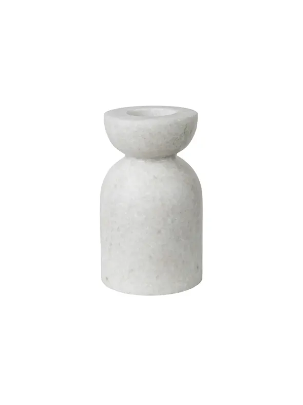 Stone Stacking Candleholder White fra Tom Dixon