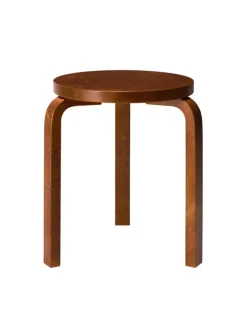 Stool 60, walnut stained fra Artek