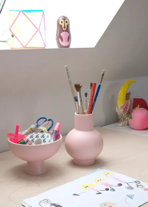 Strøm Skål, coral blush fra raawii