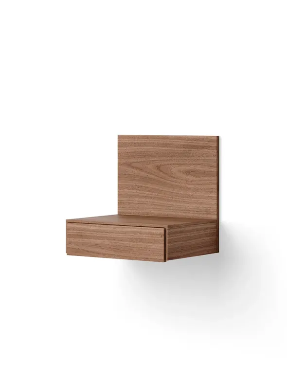 Tana Wall Mounted Nightstand, walnut fra New Works