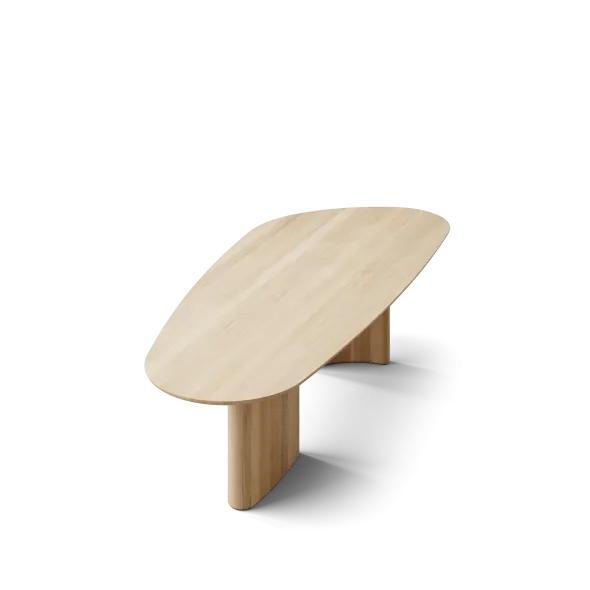 Tangent spisebord, rektangulær hvidolieret eg fra DK3