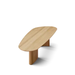 Tangent spisebord, rektangulær lakeret eg fra DK3
