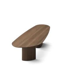 Tangent spisebord, rektangulær olieret røget eg fra DK3